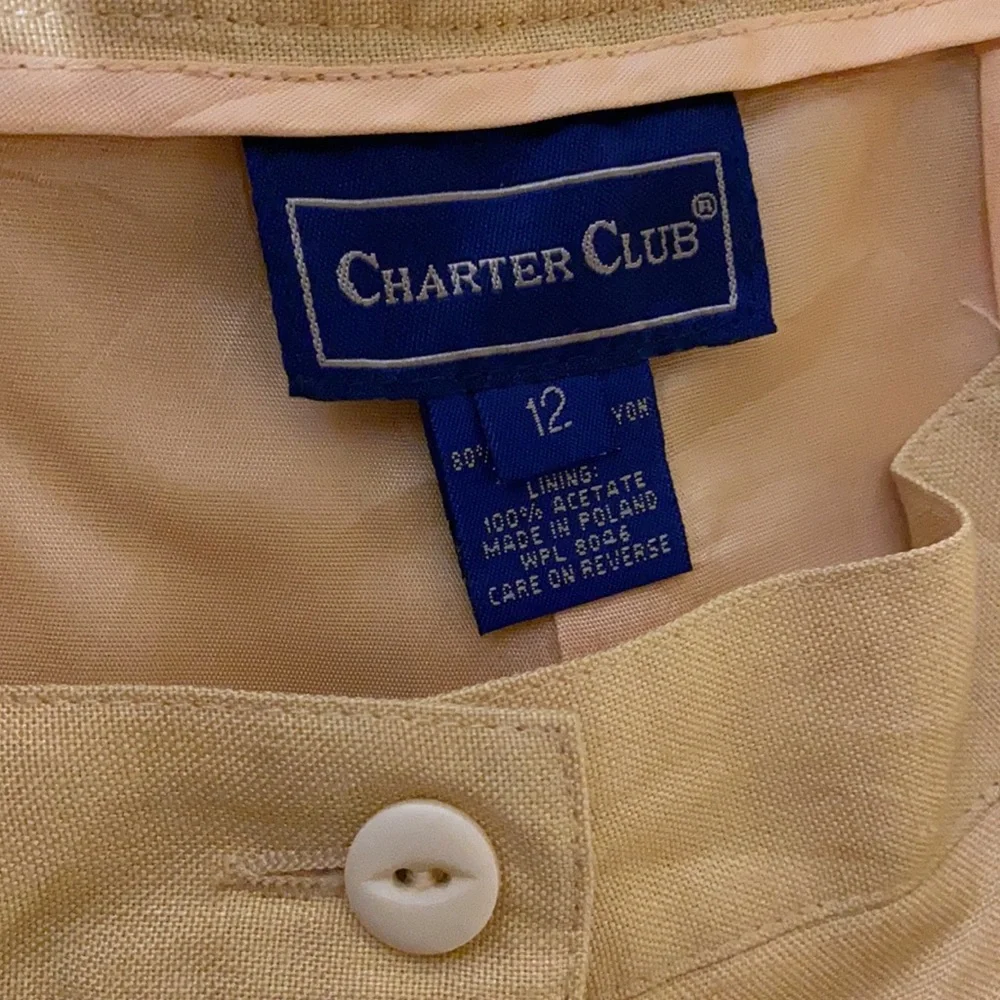 Charter Club Today's Classics Linen Blend Pants Size 12 - Picture 3 of 11